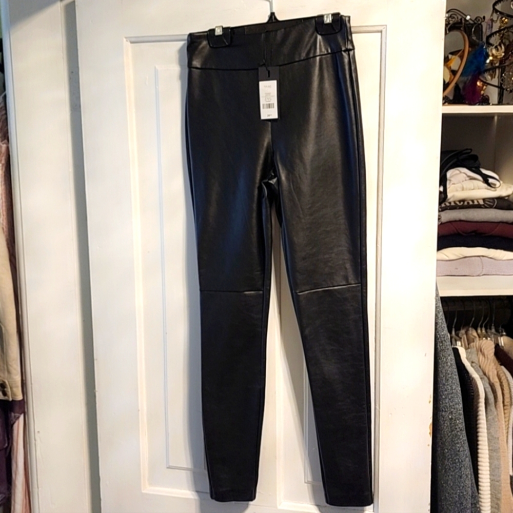 Black pleather leggings